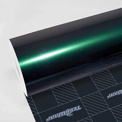Пленка глянцевый металлик темно-зеленый TeckWrap - Gloss Green black silk - HM07-HD