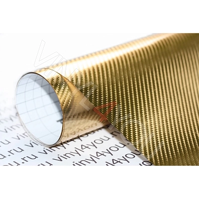 Пленка Карбон 4D хром золото